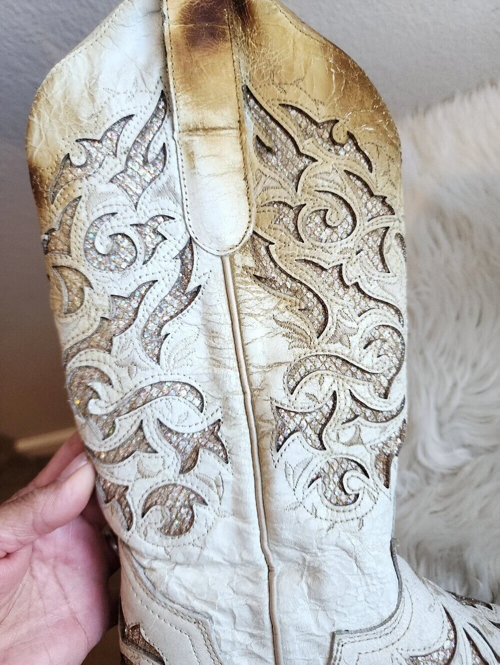 J.B DILLON RESERVED GLITTER COWGIRL BOOTS EXCELLENT COND. SIZE 5C